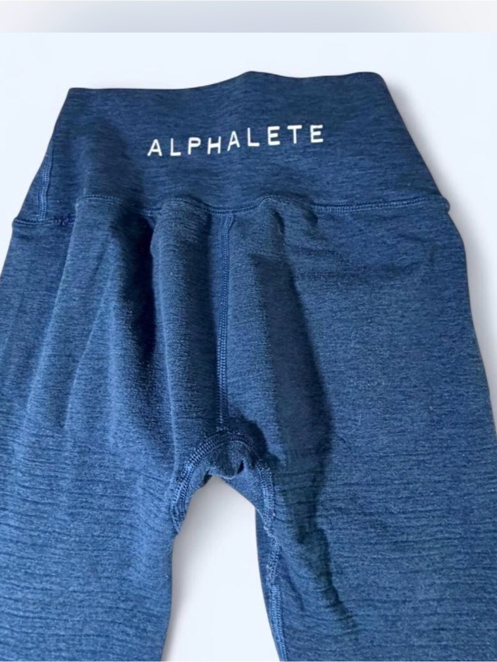Womens Alphalete Leggings Size S Small navy blue Compression Gym Run